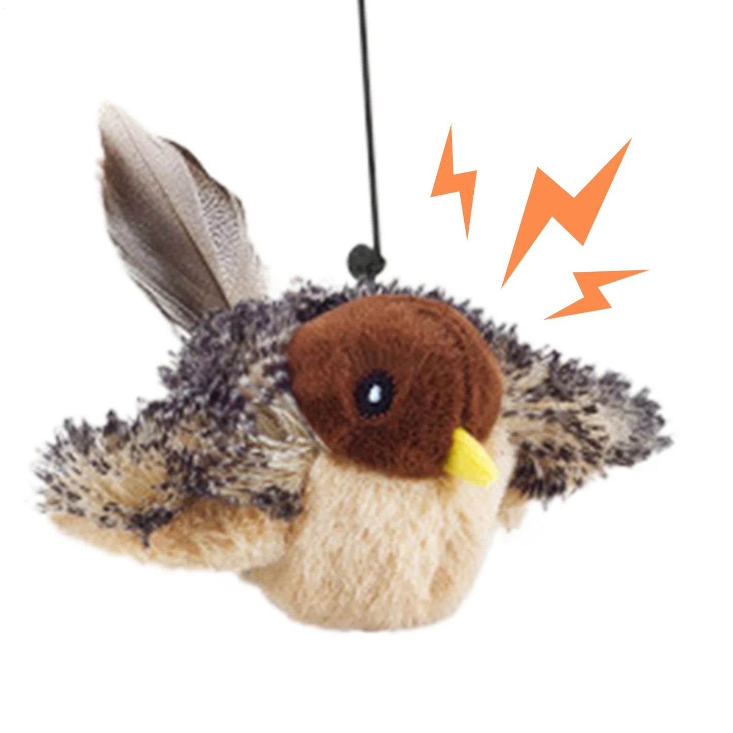 Flappy Bird Cat Toy Cute Flapping Wings Bird Toy for Cats Interactive Kitten Exercise Toy Touch Activated Catnip Toys Sandpiper